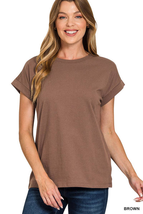 Women's Cotton Crew Neck Short Sleeve T Shirt