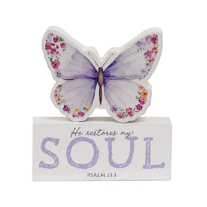 Bible Verse Butterfly & Block Sitters - 3 Options,  Sentimental Decor | Heartland Store MN