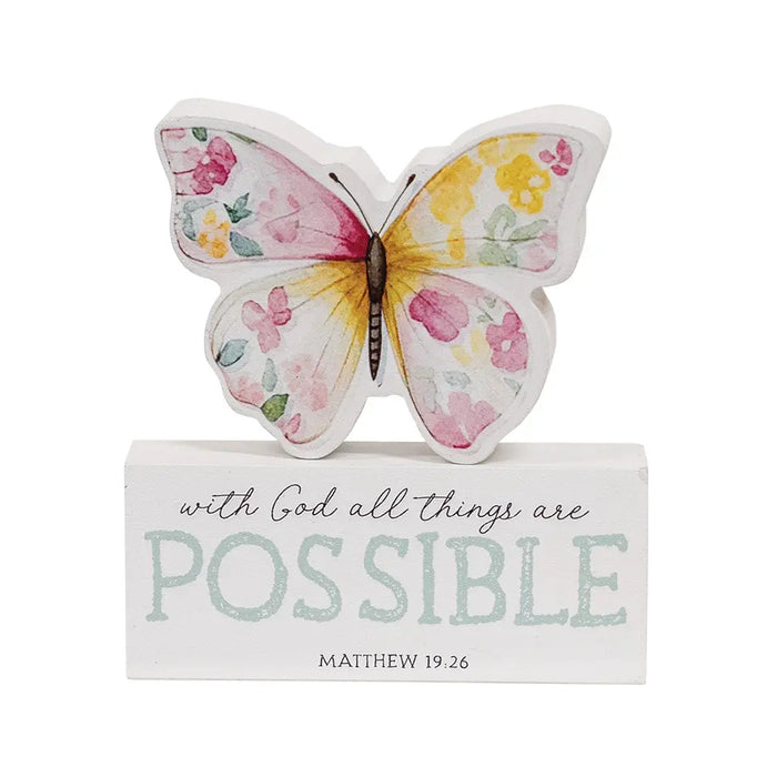 Bible Verse Butterfly & Block Sitters - 3 Options,  Sentimental Decor | Heartland Store MN
