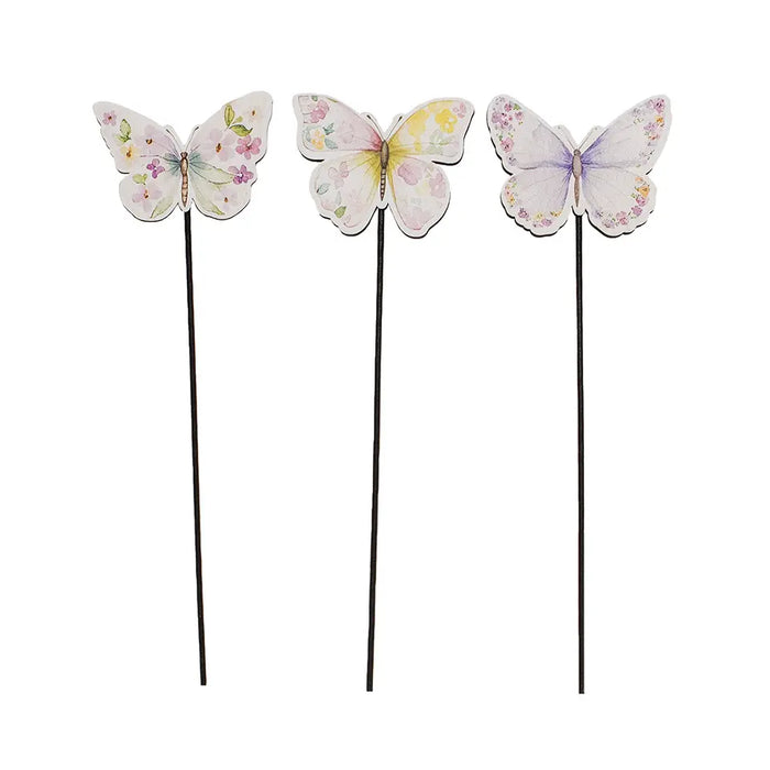 colorful butterfly plant sticks for home or garden