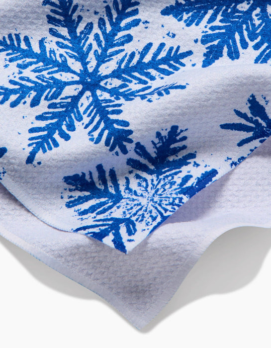 Snowy Days Blue Geometry Brand Kitchen Tea Towel