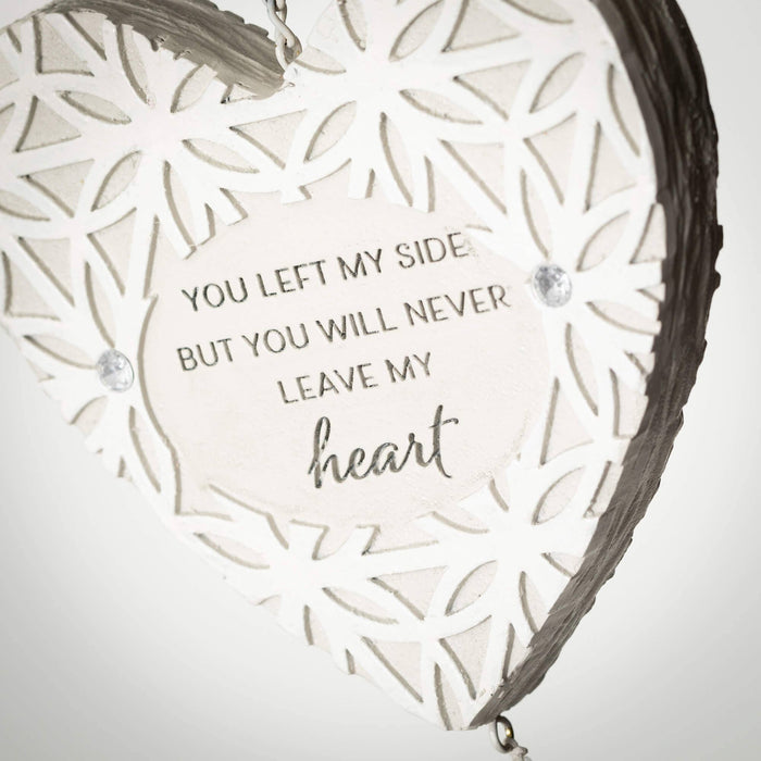 You Left My Side Heart Crystal