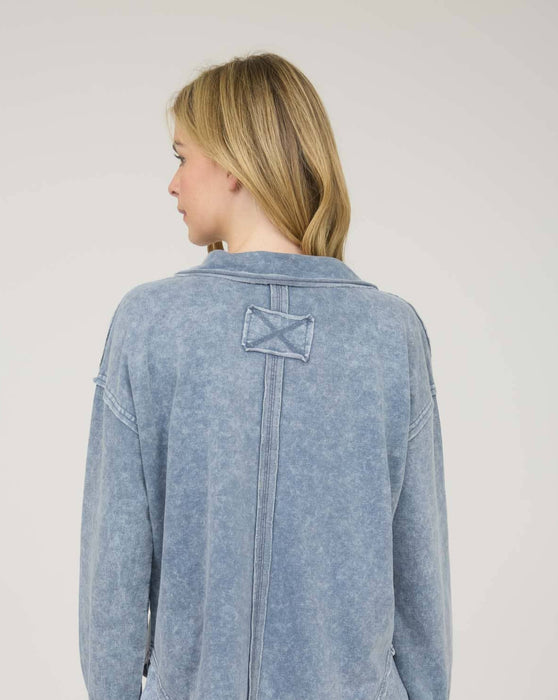 Women's Blu Pepper boutique top in washed neutral tones – comfy and casual