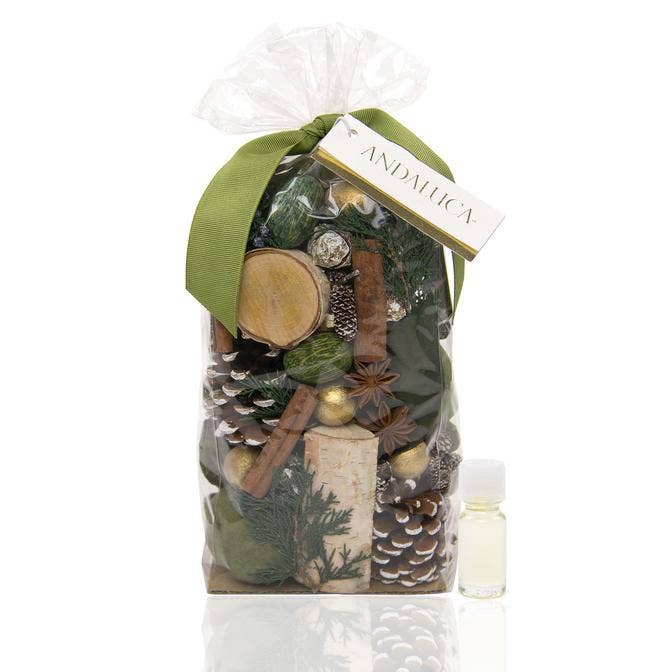 Evergreen Pine Potpourri 20oz bag with fragrance vial