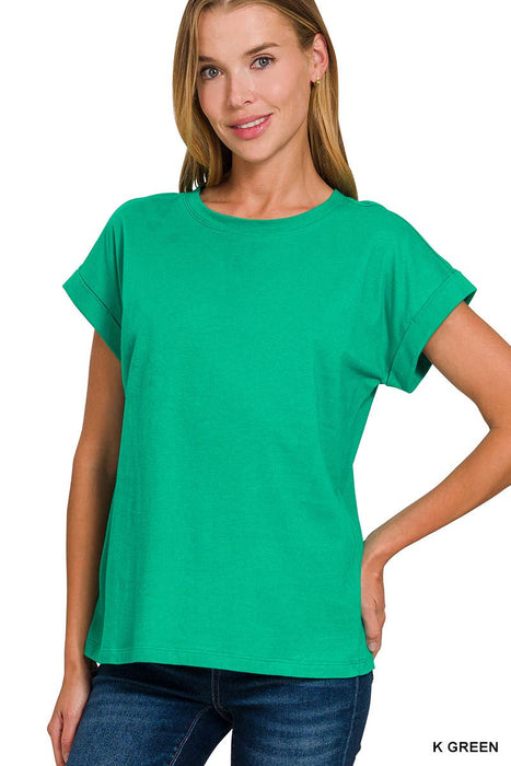 Women's Cotton Crew Neck Short Sleeve T Shirt