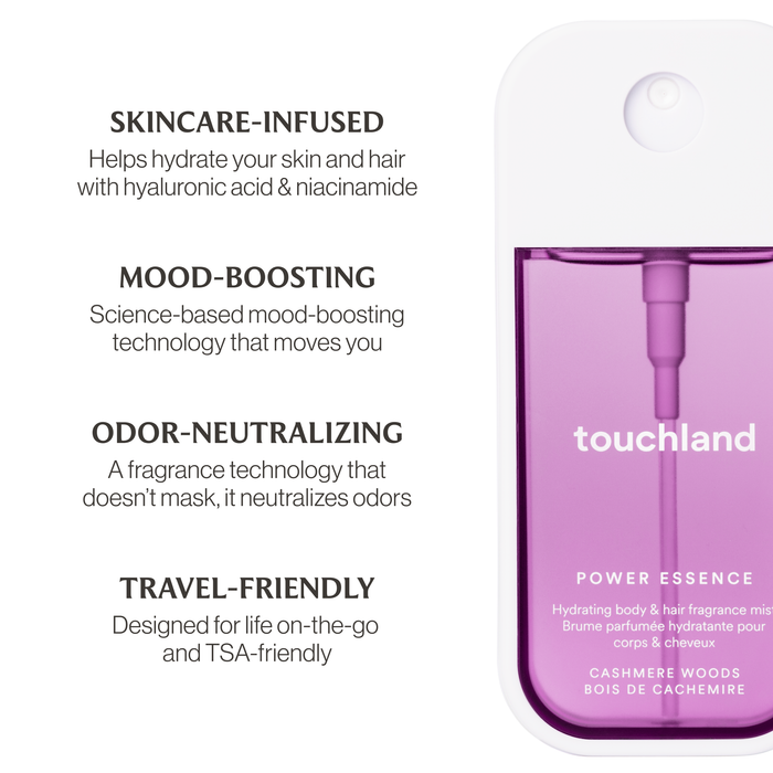 Touchland  Cashmere Woods Power Essence Body & Hair Fragrance Mist
