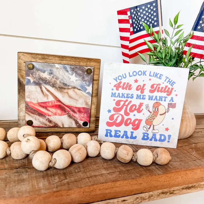 Patriotic Mini Tiered Block Sign
