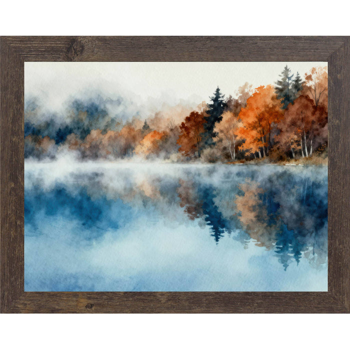 Calm Lake Reflections – Framed Lake Wall Art Peaceful Water