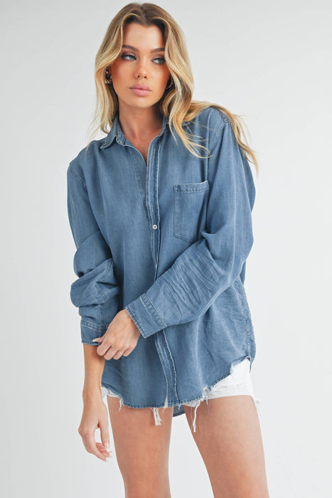 Denim Ottavia  Buttoned Top