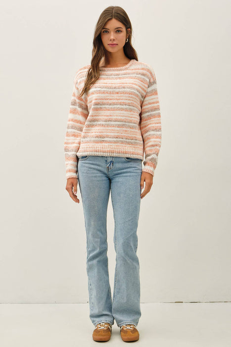 SOFT MULTI COLOR STRIPED SWEATER