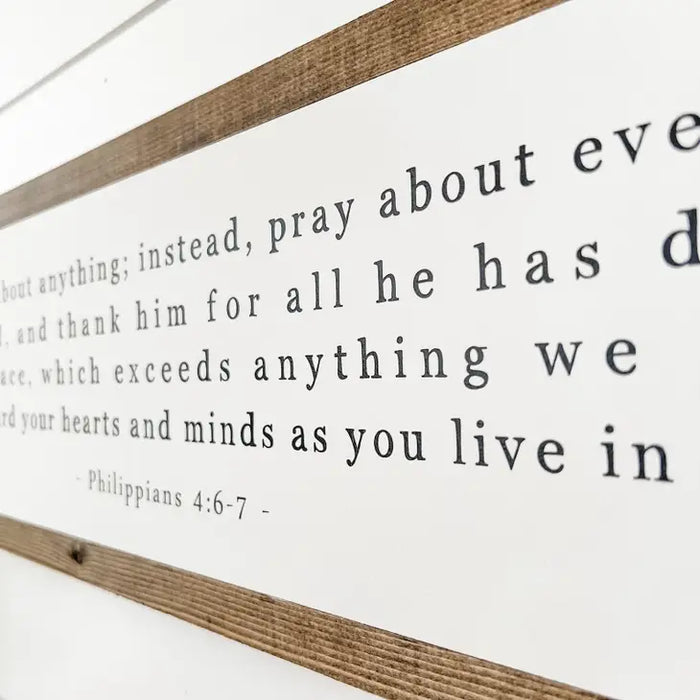 Don't Worry about anything, instead pray about everything  wood handmade sign