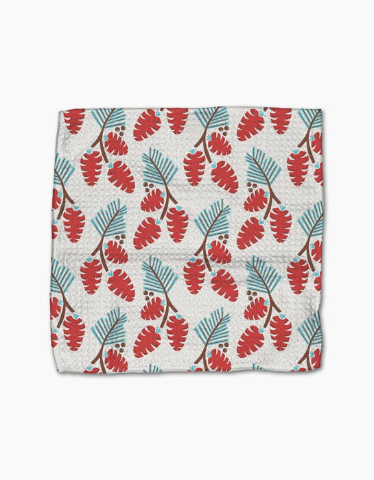 Winter Holly Dishcloth Set of 3