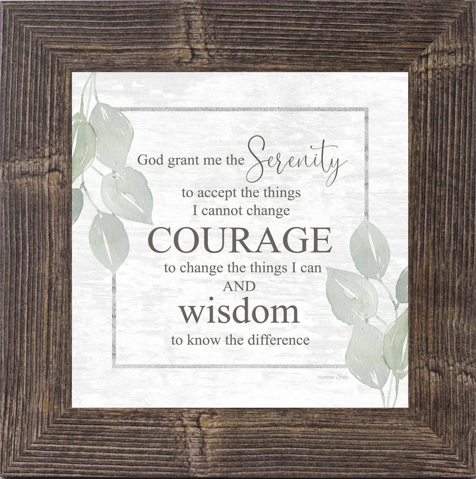 God Grant Me The Serenity Prayer Decor Framed Art