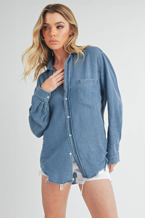 Denim Ottavia  Buttoned Top