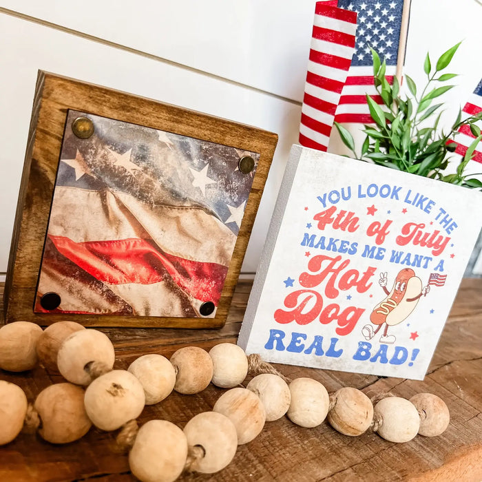 Patriotic Mini Tiered Block Sign