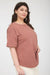Plus size short sleeve cotton top minimalist casual style