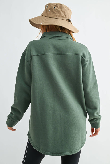 Malibu Snap-On Shacket Jacket for Women with Pockets
