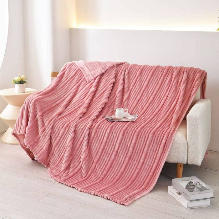 Plush Flannel Throw Blanket – Ultra Soft Ribbed Fleece, 3 Colors & 2 Sizes | Heartland Store MN