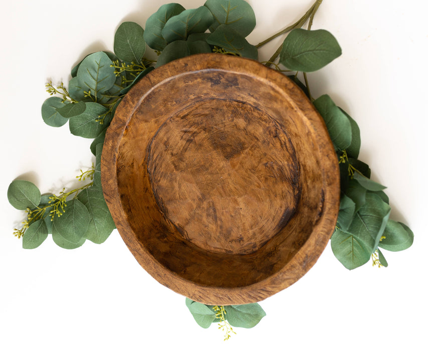 Handmade 11" Round Wood Bowl