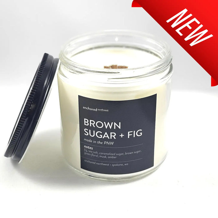 Brown Sugar + Fig 12.8oz. Wood Wick Soy Candle