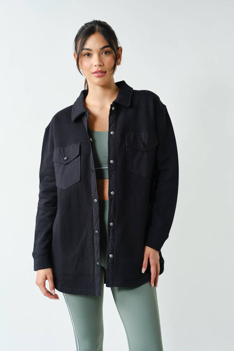 Malibu Snap-On Shacket Jacket for Women with Pockets