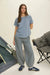 Soft breathable cotton top styled with jeans casual look