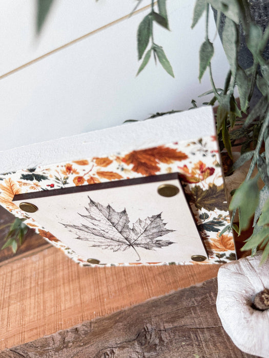 Fall Leaf Mini Wood Block