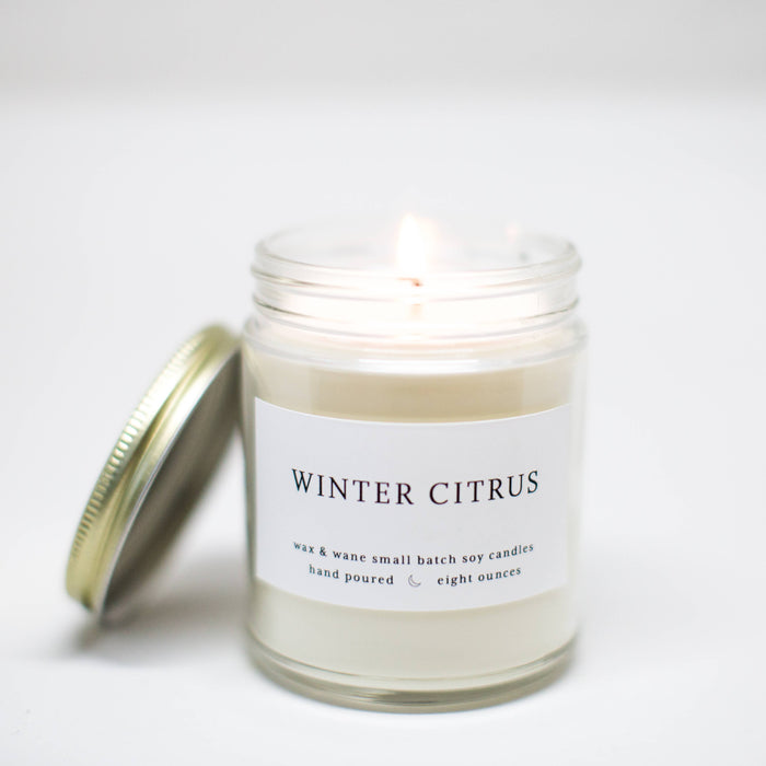 Winter Citrus Modern Candle