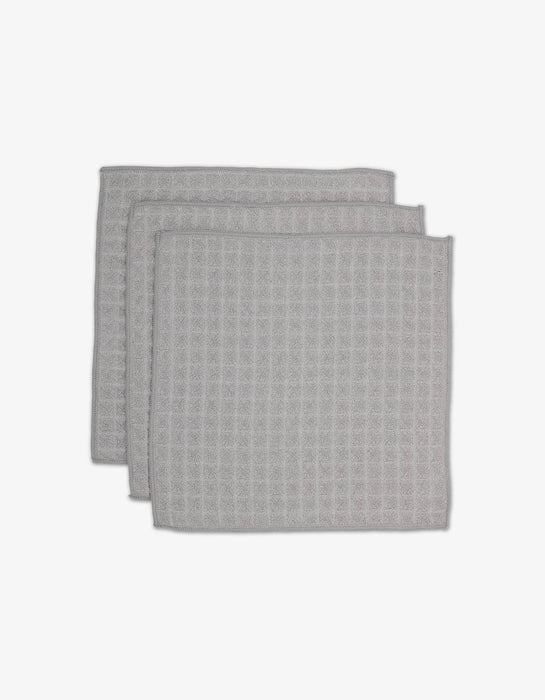 Geometry Brand Bathroom Stone Waffle Washcloth Set of 3