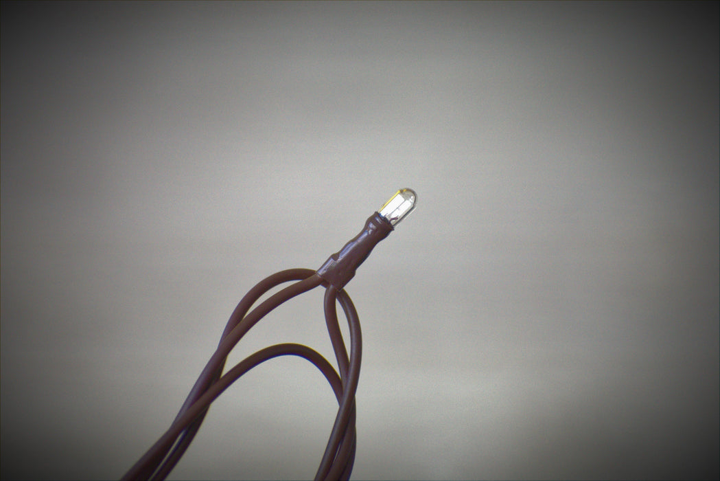50 Bulb Primitive Teeny String Lights 10ft Brown Cord Plug In Ideal Warm Lights for Indoors.