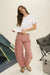 Everyday cotton knit shirt exposed seam detail front view