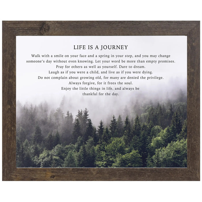 Life Is A Journey Pray Forgive Enjoy The Day Forest Art