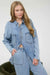 Long sleeve denim-look shirt in S to 3XL – relaxed fit chambray top