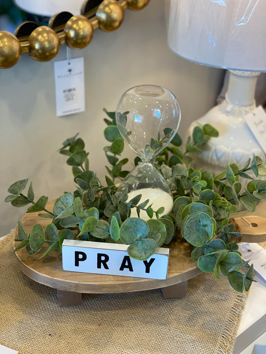 Artificial Eucalyptus Branches and 3” Candle Ring