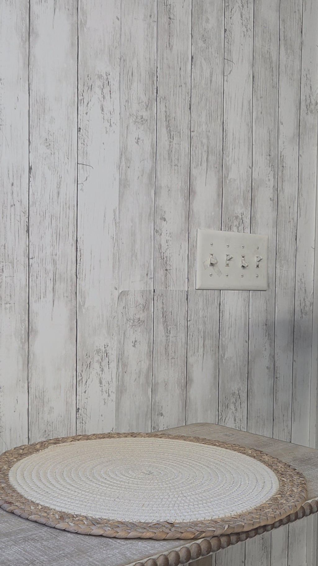 Video with Rust Garland with Red dotted cande and Artificial Norfolk pine greenery wreath with 6 inch inner diameter