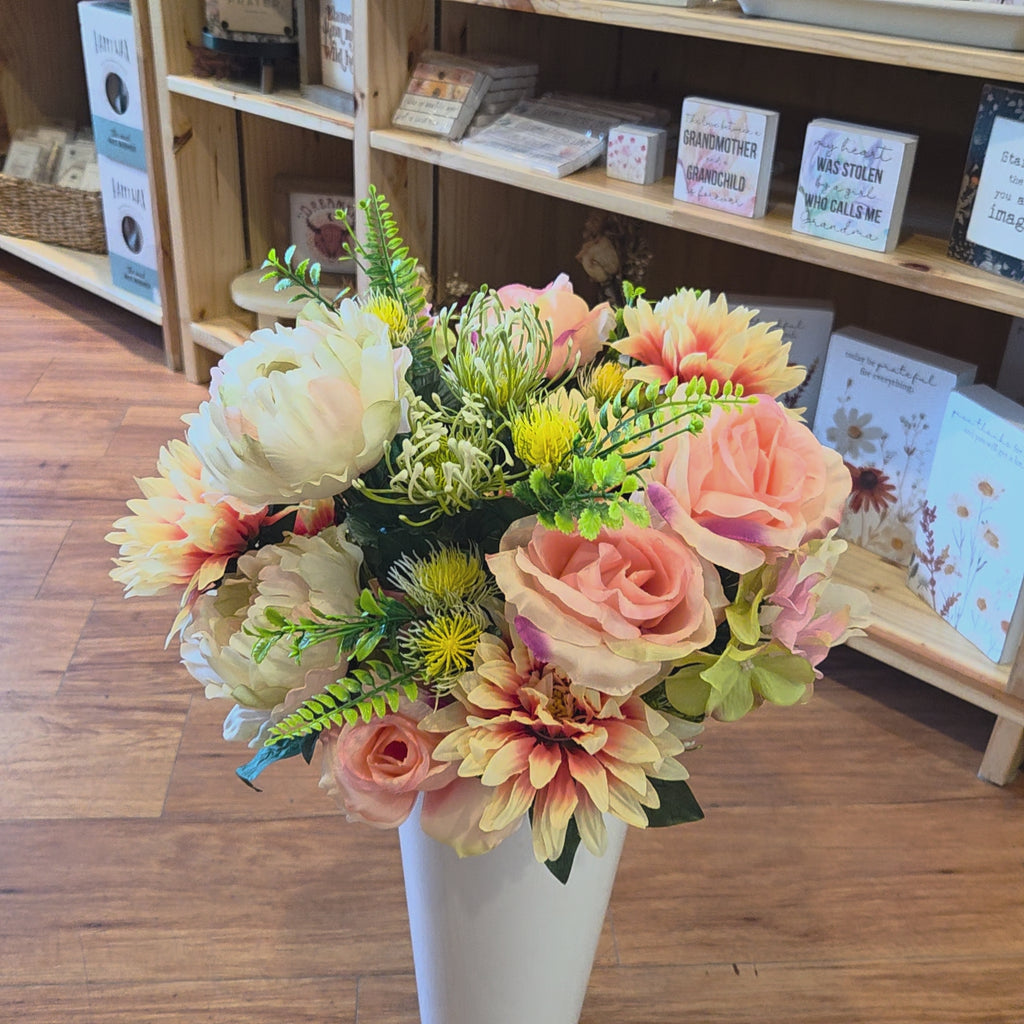 outdoor silk memorial flowers