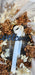 Handcrafted Fall Wreath – Artificial Pampas Grass, Rust Hydrangea, Welcome Sign
