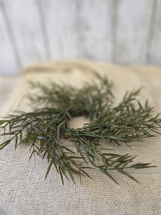 Artificial Carolina Dill Candle Ring Outside 10" inside diameter 2"