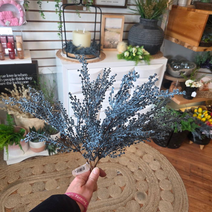 16" Artificial Blue Berry Stems – 5-Stem Pick for Everyday Floral Decor | Heartland Store MN
