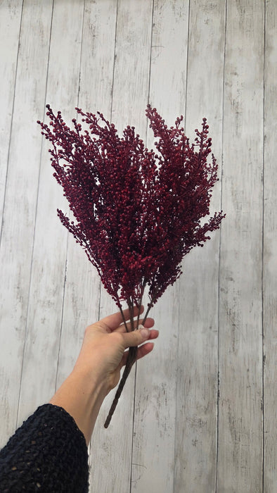 Red Artificial Berry Stems Red Color Two Sizes  | Heartland Store MN