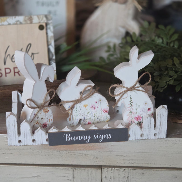 Farmhouse spring bunny decor from Heartland Store MN