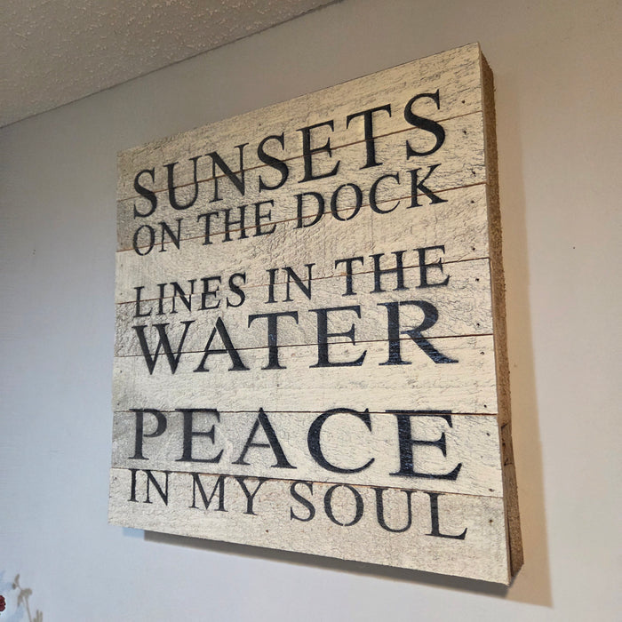 Reclaimed wood sign for lake home décor