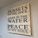 Reclaimed wood sign for lake home décor