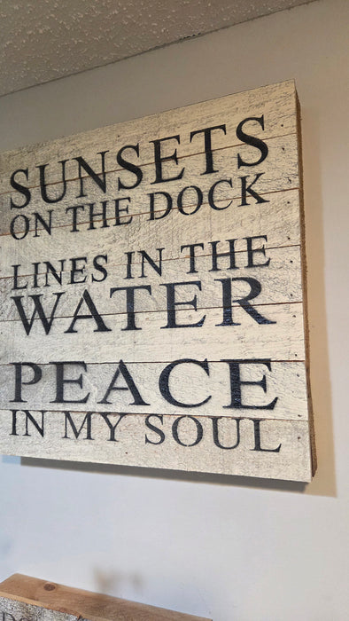 Lake life wooden sign handmade on reclaimed wood