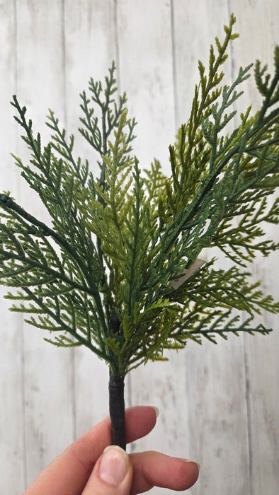 Artificial 12" Cedar Stems Real Touch