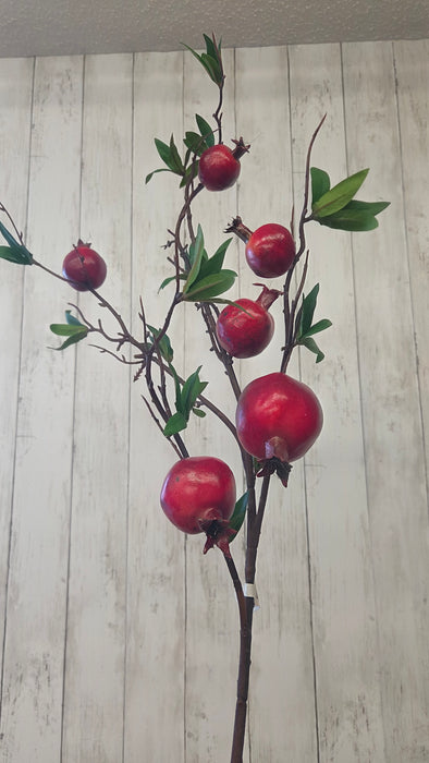 Artificial 36" Red  Pomegranate Branches