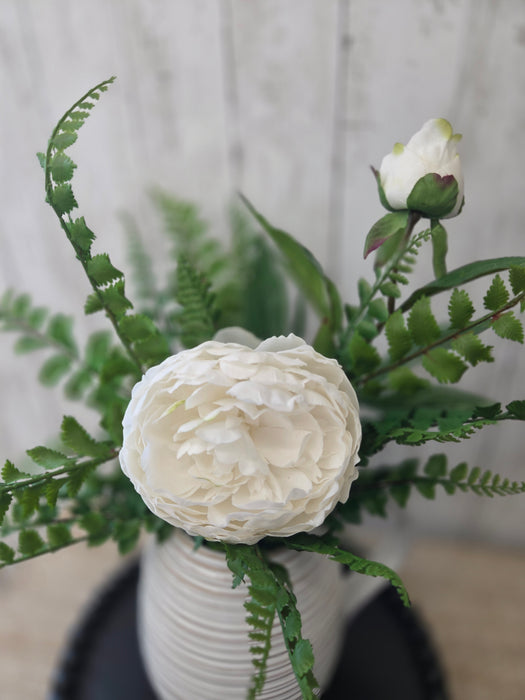 Artificial Stem 27" Real Touch White Peony