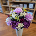 Colorful outdoor cemetery flowers for Memorial Day and summer