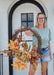Handcrafted in Minnesota Fall Door Wreath  – Orange, Gold & Red Accents