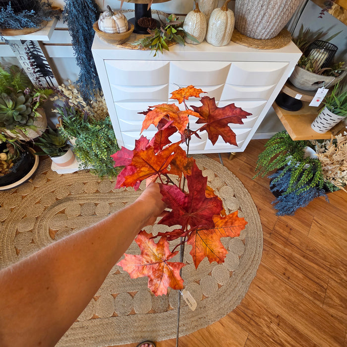 Artificial 35" Maple Leaves Spray
